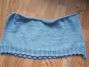 Skyway Scoop is nearing the armholes.