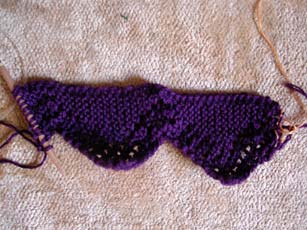The beginnings of my stocking at the end of Stitch 'n Bitch on Monday night.