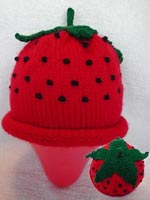 Stawberry hat designed by Kristi