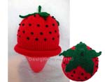 Designedly, Kristi's Strawberry Hat Knitting Pattern for Purchase