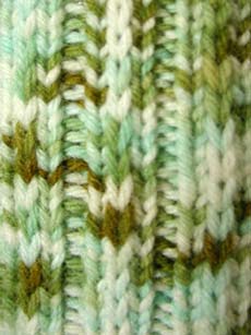 Stitch detail for the DK Swamp Socks.