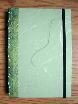 Hand bound knitting journal for Tina N.