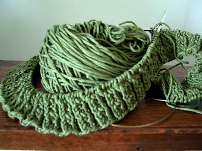 Wear-Everywhere Pullover in progress.