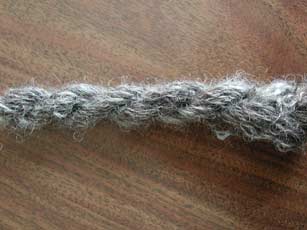 The skein of washed and set Wensleydale/Lincoln cross.