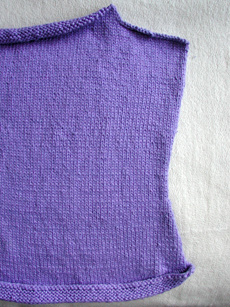 Shot of the armhole shaping on my shapely tank.