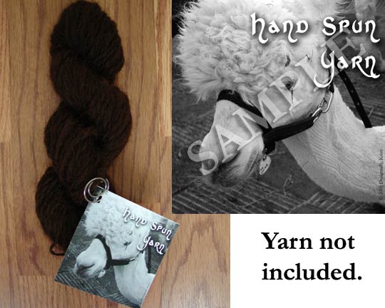 Hand Spun Alpaca Tags - Customizable or As Shown