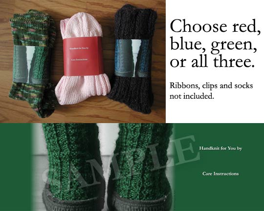 Holiday Sock Wrappers - Customizable or As Shown