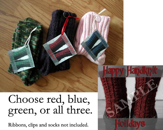 Holiday Sock Tags - Customizable or As Shown