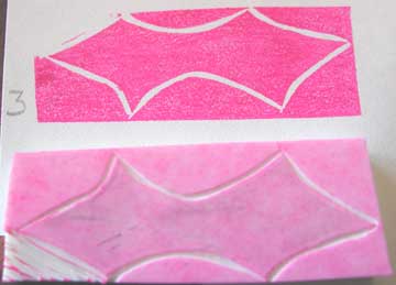 See the first step of removing the excess background materials from the stamp.