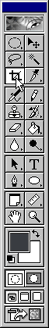 Here is the Photoshop tool bar with the crop tool chosen.