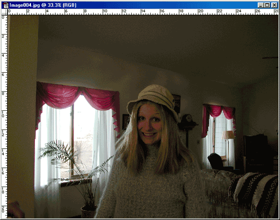 This is a screen shot of the original photo being used to prep for carving a rubber stamp.